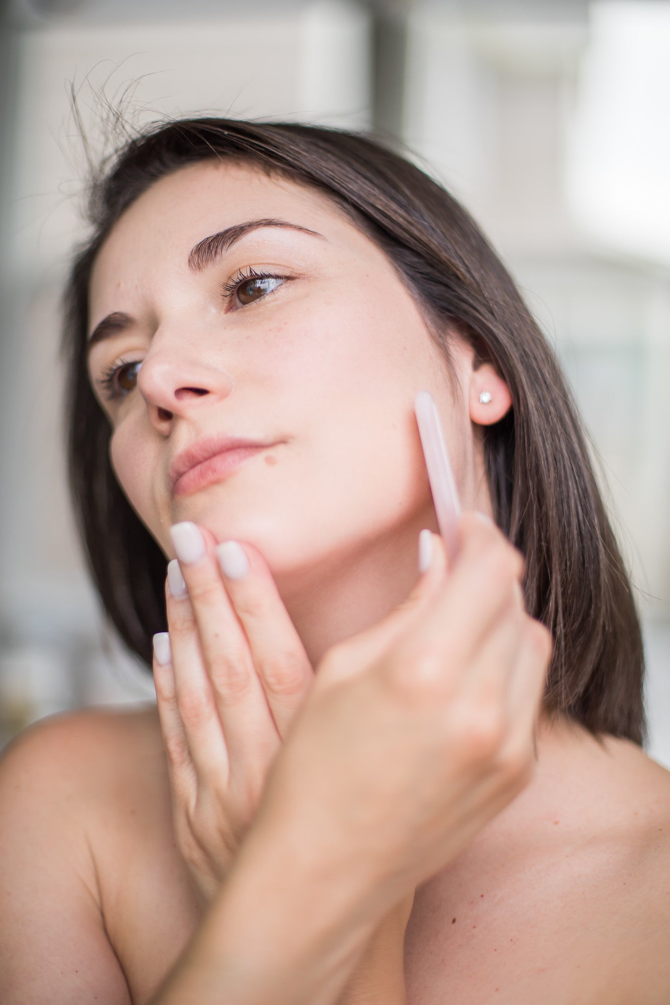 Rose Quartz Gua Sha Facial Lifting Tool