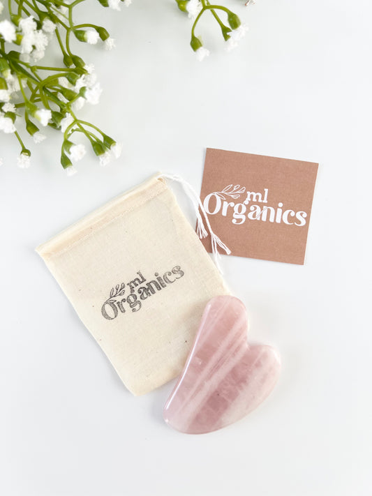 Rose Quartz Gua Sha Facial Lifting Tool